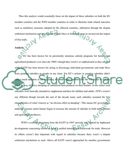 Subsidies in the EU and the WTO
