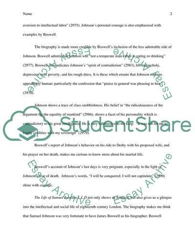 James Boswells The Life of Samuel Johnson L.L.D