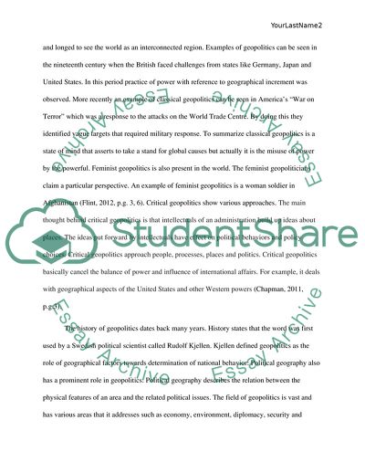 Geopolitics Midterm Exam