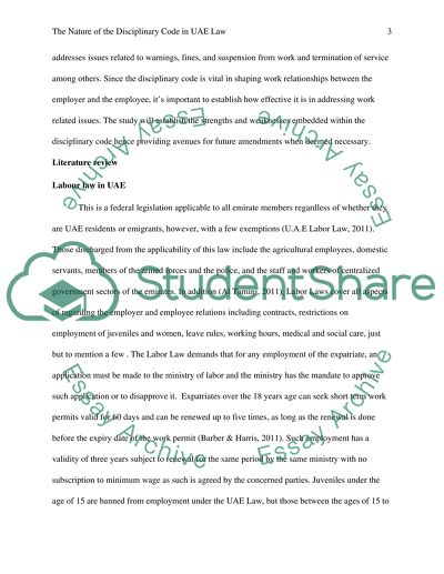 the-nature-of-the-disciplinary-code-in-uae-law-research-proposal
