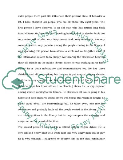 Middleaged And Older People Observation Essay Example Topics And Middleaged And Older People Observation Health And Wellness Essay also English Essay Outline Format Expository Essay Thesis Statement Examples