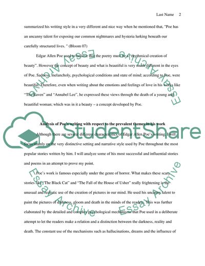 Analysis of Edgar Allen Poes Work