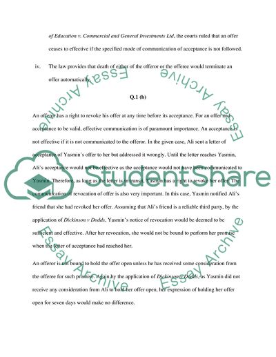 The Analysis of the Contract Law