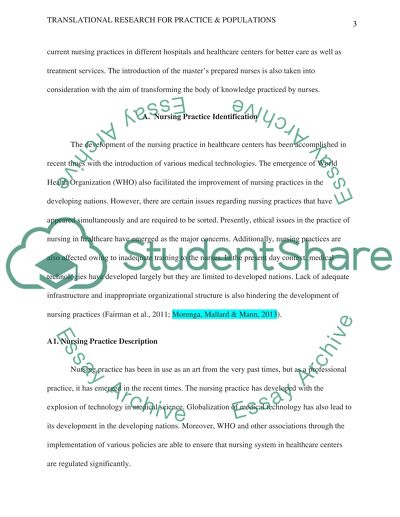 Translational Research for Practice and Populations