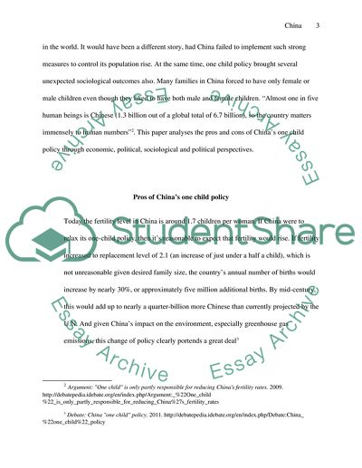 Chinas One Child Policy