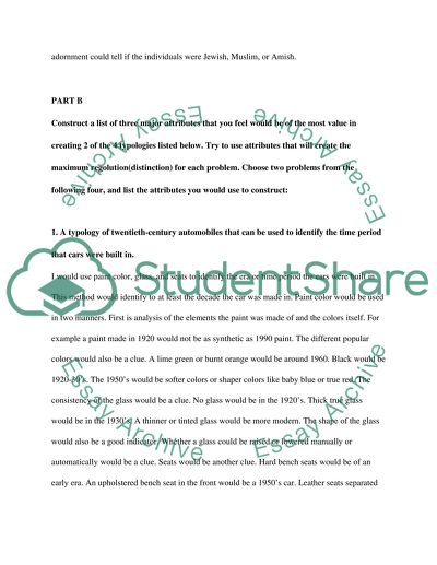 ARCHAEOLOGY: Applying typological concepts to a world you know well: the world you live in