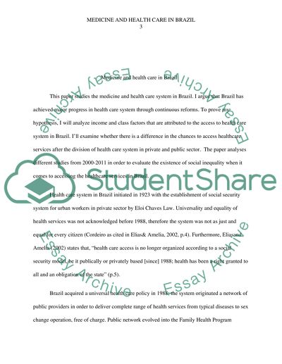 Medicine and Healthcare in Brazil