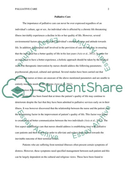 The Importance of Palliative Care