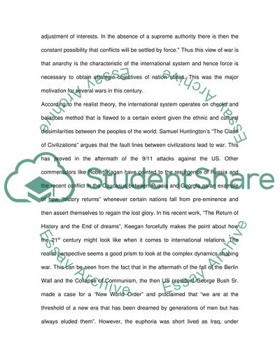 War Occurs Because There Is Nothing to Prevent It