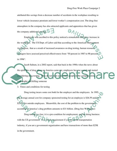 Drug-Free Workplace Campaign