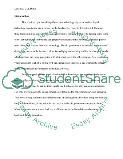 Digital Culture Development