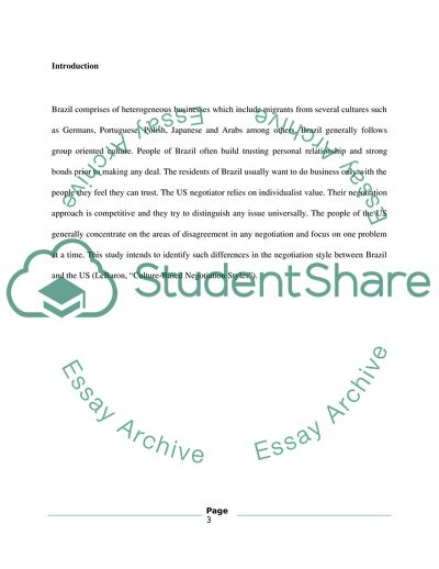 Negotiation Style in Brazil and the United States