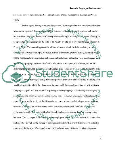 Issues in Employee Performance