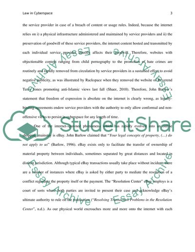 Laws in cyberspace (civil law)