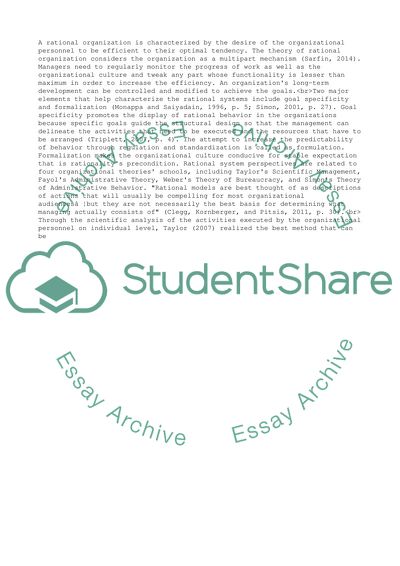 Are organizations rational