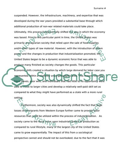 Post Civil War Industrialization and Its Impacts