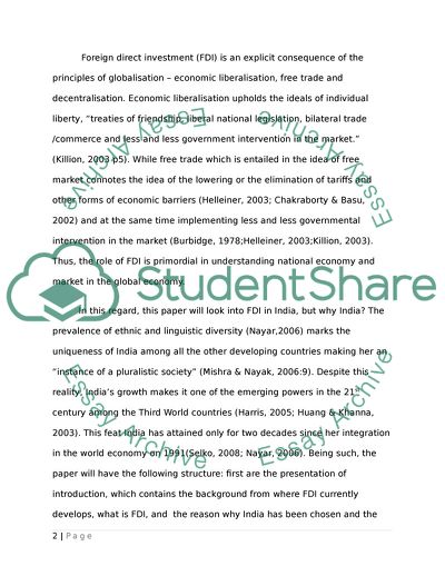 India Foreign Direct Investment (FDI) Analysis