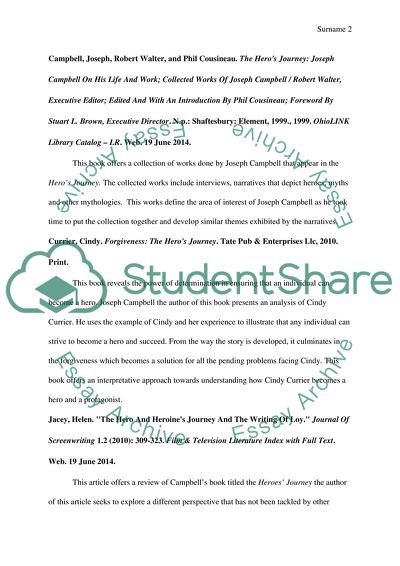 Specifics of the Heros Journeys