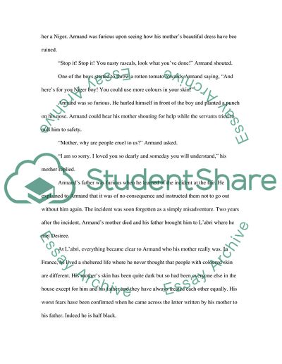 Desirees Baby: Armands Grief