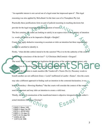 Property Law about Self-Declaration of Trusteeship