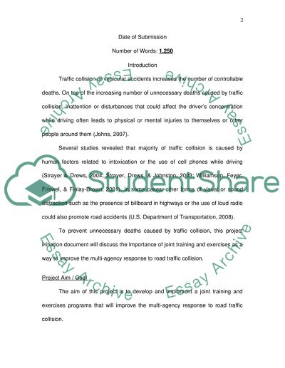 Project to Improve Multi-Agency Response to Road Traffic Collision through Joint Training