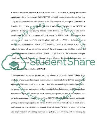 The Application of Crime Prevention through Environmental Design Principles