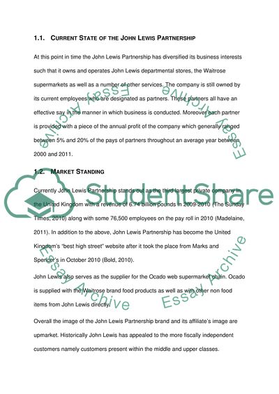 Retail Marketing at John Lewis Company in the UK