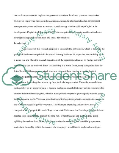 Financing of Business Activities of Cogitel