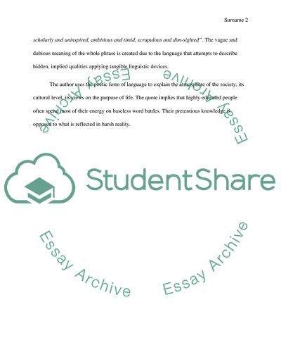 Analysis of the Quotes from Middlemarch by G. Eliot
