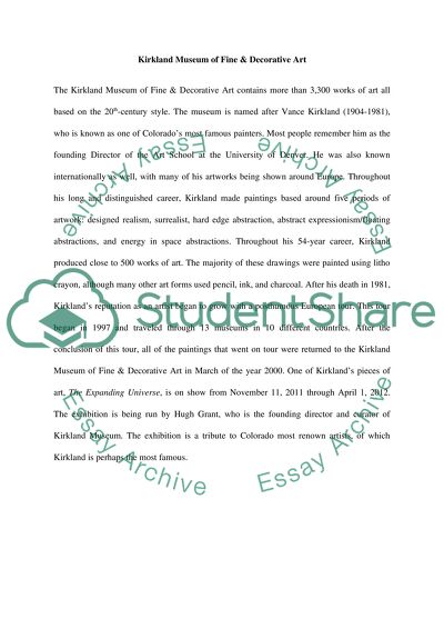 Kirkland Museum of Fine and Decorative Art