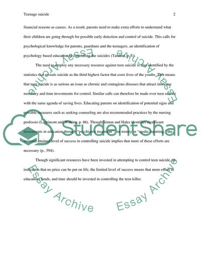 Teen Suicide: Causes and Measures