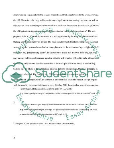 Employment Law: Discrimination And The Laws Governing The UK