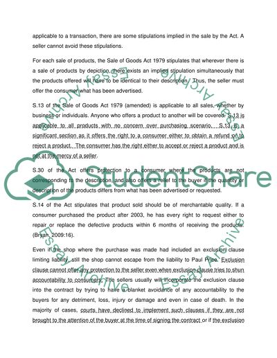 Liability for Supply of Defective Product