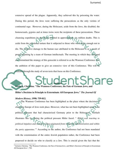 Wannsee conference, was it the place where the final solution was decided