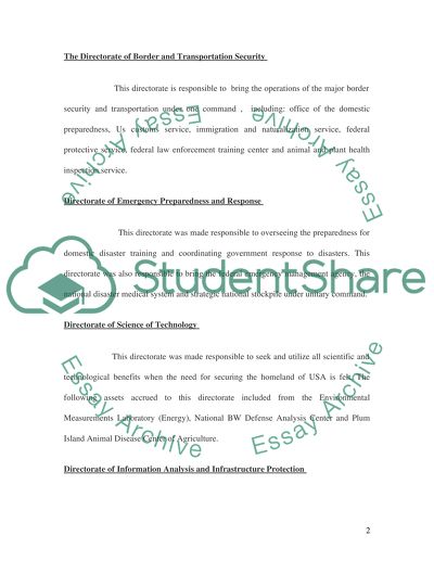 Exploring the need for Department of Homeland Security in USA