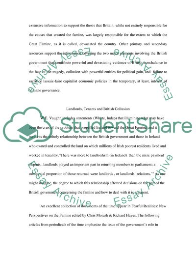 Factors Contributed to the Great Famine in Ireland