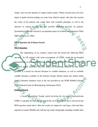 Hydrocortisones for COPD Patients