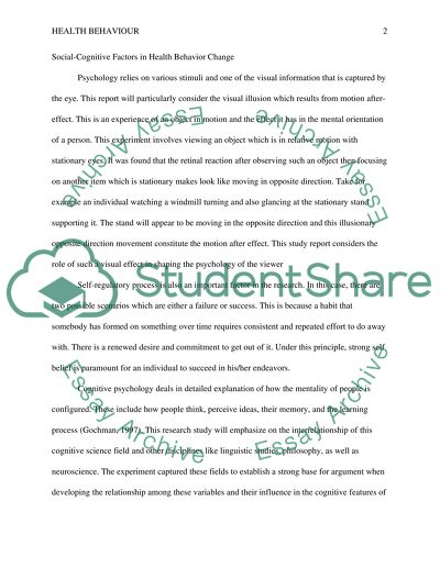 Social-Cognitive Factors in Health Behavior Change