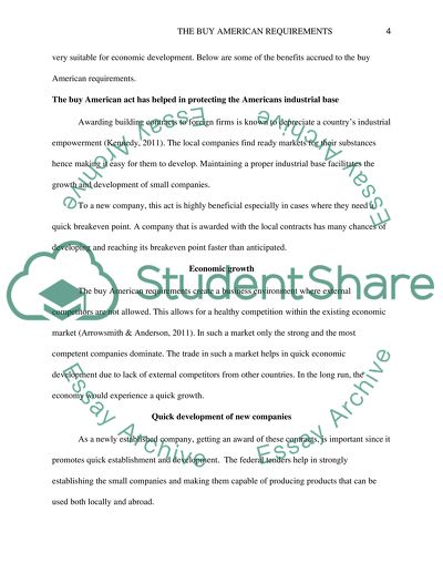 The Buy American Requirements