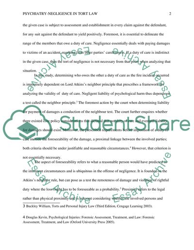 English Essay About Environment Psychiatrictnegligence In Tort Law Synthesis Essay Tips also Thesis Statement Examples For Narrative Essays Psychiatrictnegligence In Tort Law Essay Example Topics And Well A Level English Essay