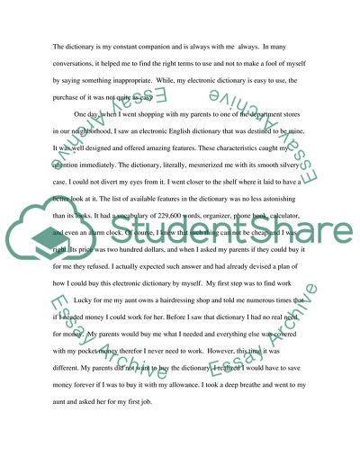 My Electronic Dictionary is Very Important to Me