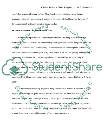 Comparitive Criminal Justice from a Global Standpoint