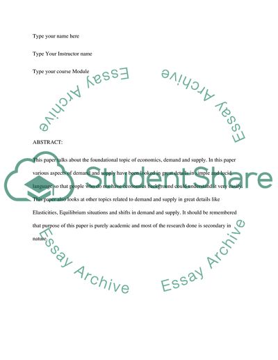 The foundational topic of economics, demand and supply