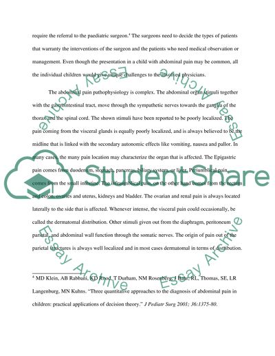 Appendicitis: Role of Radiological Imaging in the Diagnosis