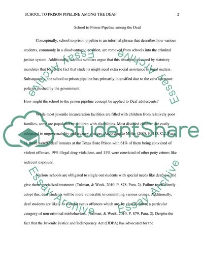 School to Prison Pipeline among the Deaf