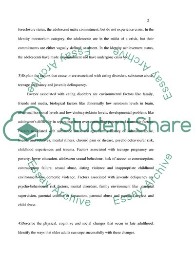 Theory of Personality Development, Motivation, Eating Disorders