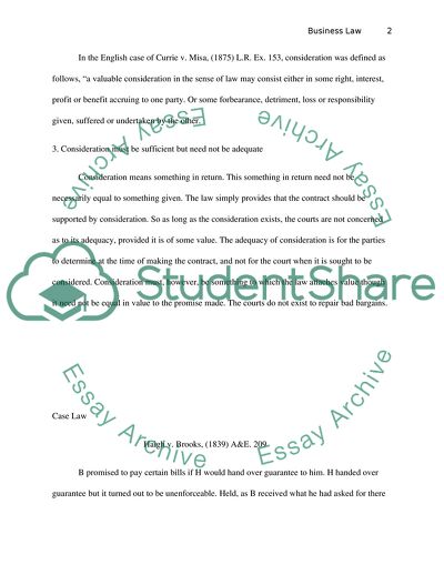 Business Law: Nudum Pactum