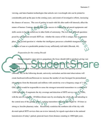 The Search for Extraterrestrial Life