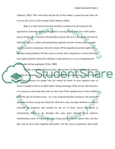 Should Abortion Be Legalized