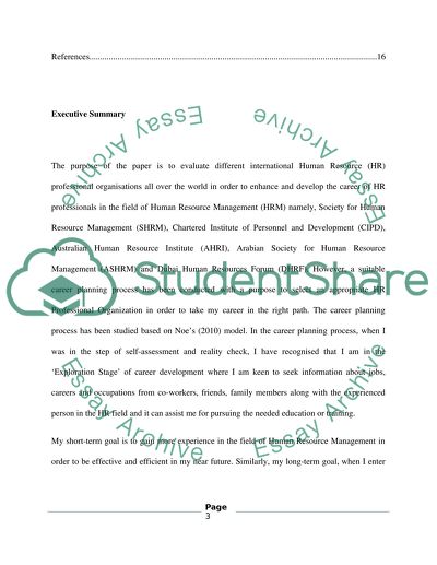 Different international Human Resource (HR) professional organisations all over the world